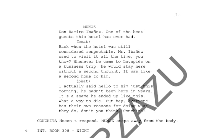 write a coverage of your short film script